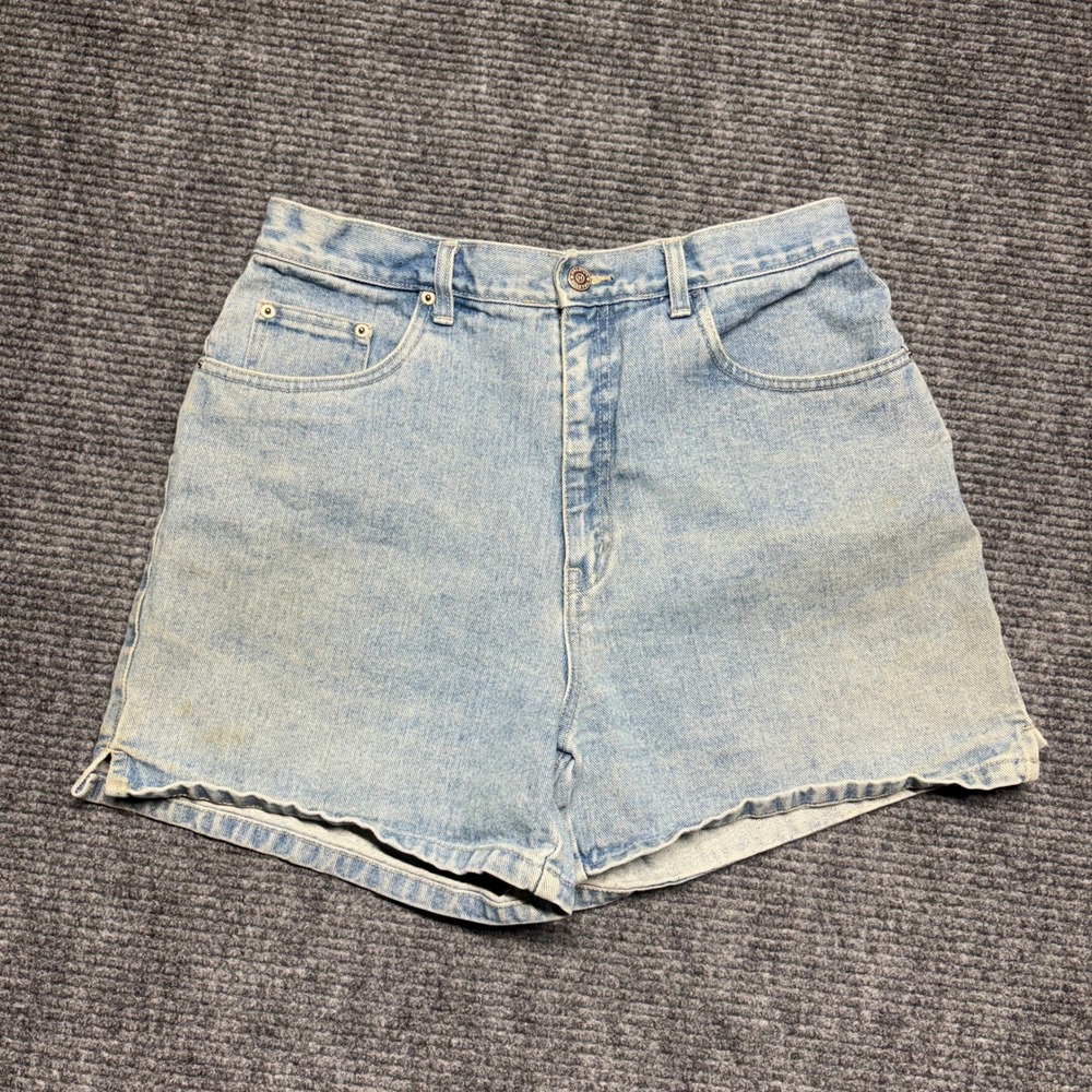 HALSTON JEANSWEAR Women's Light Wash Denim Shorts Size 12 Casual High Rise